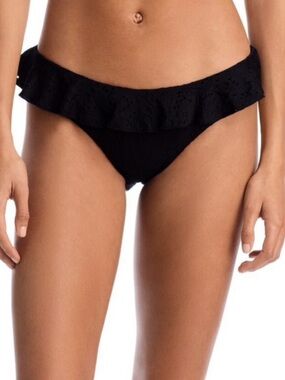 Profile by Gottex Black Ruffle Bikini Bottoms